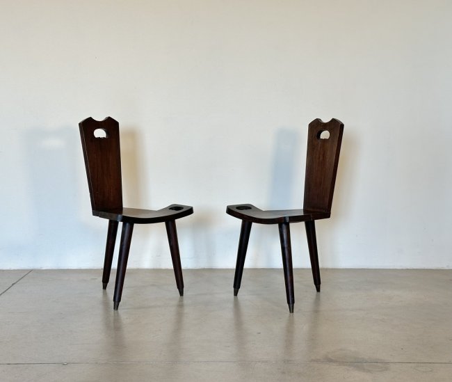  Coppia sedie rustiche anni 60