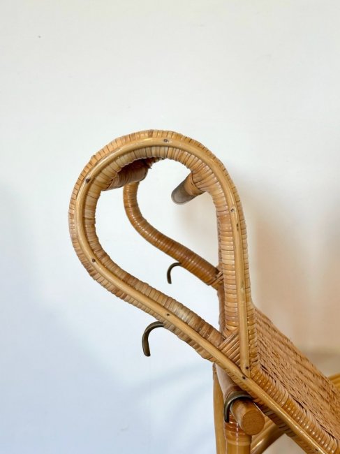 Coppia chaises longue bambù anni 80