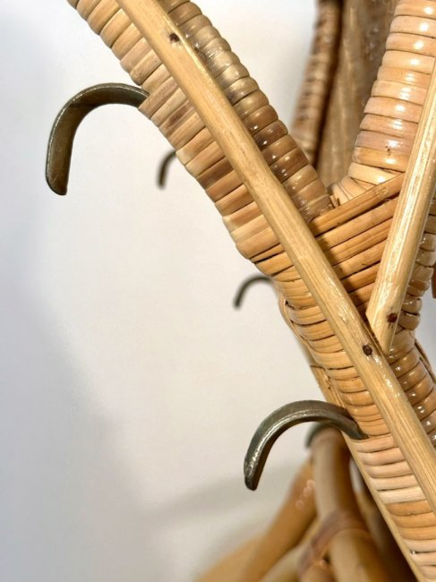 Coppia chaises longue bambù anni 80