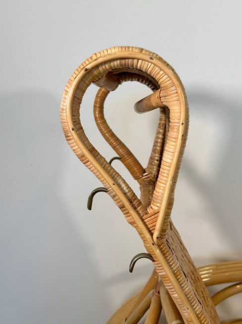 Coppia chaises longue bambù anni 80